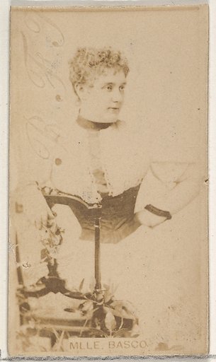 Mlle. Basco, from the Actors and Actresses series (N45, Type 8) for Virginia Brights Cigarettes