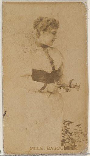 Mlle. Basco, from the Actors and Actresses series (N45, Type 8) for Virginia Brights Cigarettes