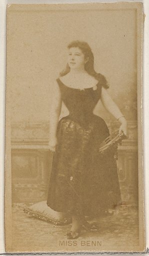 Miss Benn, from the Actors and Actresses series (N45, Type 8) for Virginia Brights Cigarettes