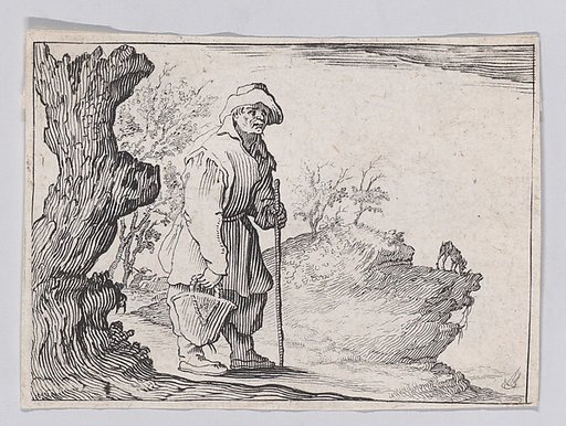 Reverse Copy of Le Paysan Portant son Sac (The Peasant Carrying his Sack), from "Les Caprices" Series A, The Florence Set
