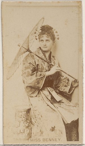 Miss Benney, from the Actors and Actresses series (N45, Type 8) for Virginia Brights Cigarettes
