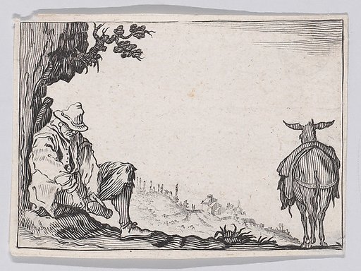 Reverse Copy of La Paysant se Déchaussant (The Peasant Taking off his Shoes), from "Les Caprices" Series A, The Florence Set
