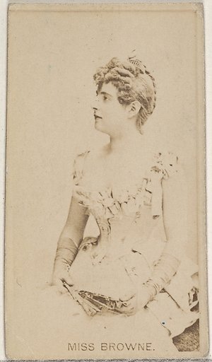 Miss Browne, from the Actors and Actresses series (N45, Type 8) for Virginia Brights Cigarettes