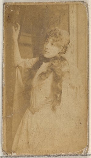 Miss Claire, from the Actors and Actresses series (N45, Type 8) for Virginia Brights Cigarettes