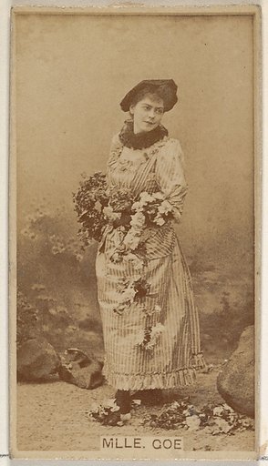 Mlle. Coe, from the Actors and Actresses series (N45, Type 8) for Virginia Brights Cigarettes