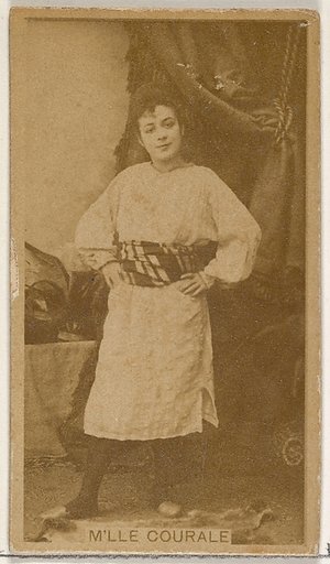 M'lle Couralet, from the Actors and Actresses series (N45, Type 8) for Virginia Brights Cigarettes