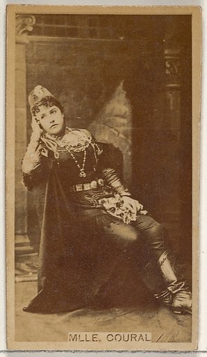 Mlle. Couralet, from the Actors and Actresses series (N45, Type 8) for Virginia Brights Cigarettes