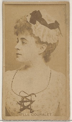 M'lle Couralet, from the Actors and Actresses series (N45, Type 8) for Virginia Brights Cigarettes