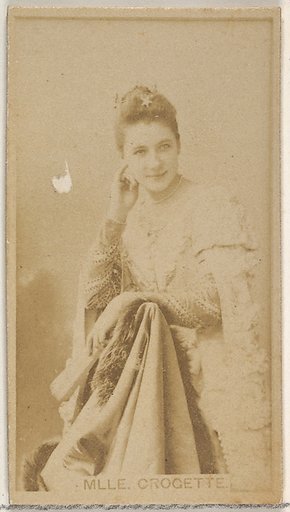 Mlle. Crogette, from the Actors and Actresses series (N45, Type 8) for Virginia Brights Cigarettes