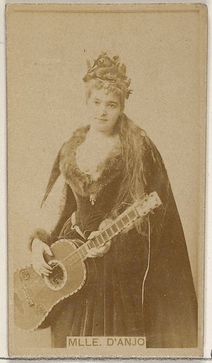 Mlle. D' Anjo, from the Actors and Actresses series (N45, Type 8) for Virginia Brights Cigarettes
