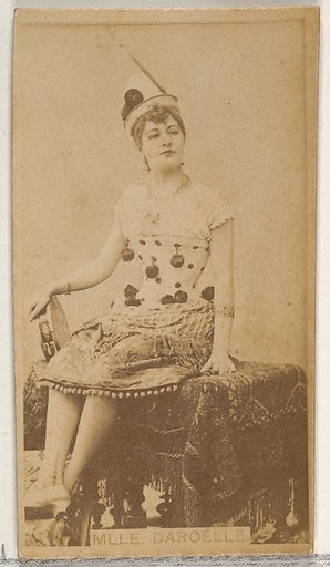Mlle. Daroelle, from the Actors and Actresses series (N45, Type 8) for Virginia Brights Cigarettes
