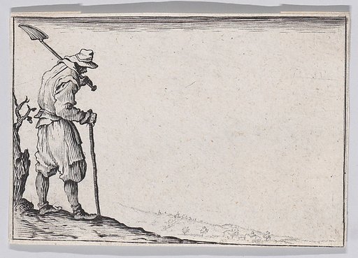 Reverse Copy of Le Paysan Portant sa Pelle sur L'Épaule (The Peasant Carrying his Shovel over his Shoulder), from "Les Caprices" Series A, The Florence Set
