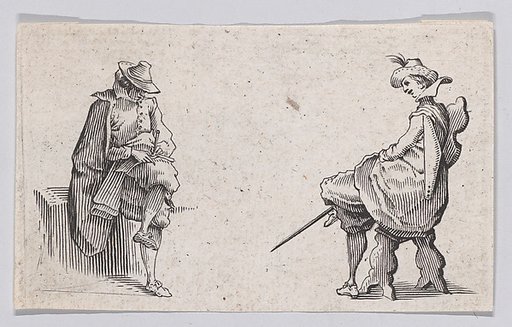 Reverse Copy of Les Deux Personnages Assis (The Two Seated People), from "Les Caprices" Series A, The Florence Set