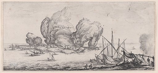 Le Grand Rocher (The Large Rock), from "Paysages Gravés pour Jean de Médicis appelées aussi Paysages Dessinés a Florence, Vues de Florence, Paysages d'Italie, et Paysages Définitifs" (Landscapes Engraved for Giovanni de'Medici, Landscapes Designed in Florence, Views of Florence, Landscapes of Italy,