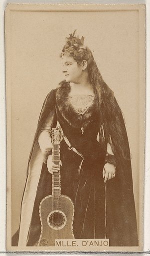 Mlle. D' Anjo, from the Actors and Actresses series (N45, Type 8) for Virginia Brights Cigarettes