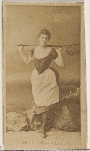 Mlle. Deanville, from the Actors and Actresses series (N45, Type 8) for Virginia Brights Cigarettes