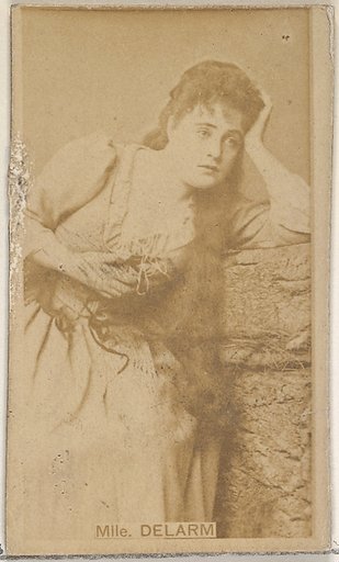 Mlle. Delarme, from the Actors and Actresses series (N45, Type 8) for Virginia Brights Cigarettes