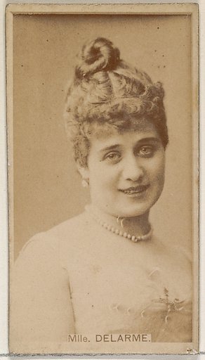 Mlle. Delarme, from the Actors and Actresses series (N45, Type 8) for Virginia Brights Cigarettes