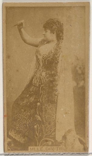 Mlle. Dimitri, from the Actors and Actresses series (N45, Type 8) for Virginia Brights Cigarettes