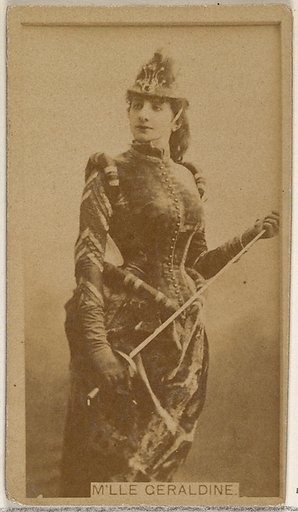 M'lle Geraldine, from the Actors and Actresses series (N45, Type 8) for Virginia Brights Cigarettes