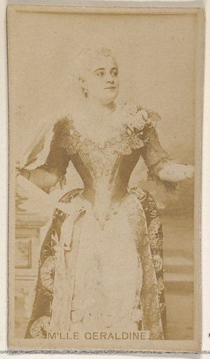 M'lle Geraldine, from the Actors and Actresses series (N45, Type 8) for Virginia Brights Cigarettes