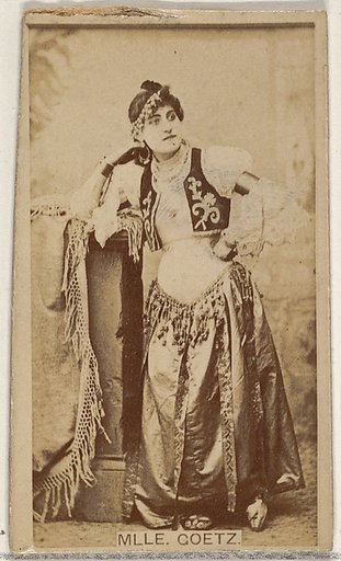 Mlle. Goetz, from the Actors and Actresses series (N45, Type 8) for Virginia Brights Cigarettes