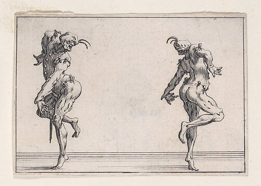 Les Deux Pantalons se Tournant le Dos (Two Men in Pantsuits Turned Away from Each Other), from Les Caprices Series A, The Florence Set