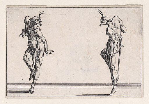 Les Deux Pantalons se Regardant (Men in Pantsuits Looking at Each Other), from Les Caprices Series A, The Florence Set