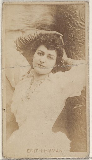 Edith Hyman, from the Actors and Actresses series (N45, Type 8) for Virginia Brights Cigarettes