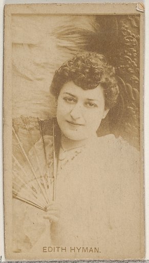 Edith Hyman, from the Actors and Actresses series (N45, Type 8) for Virginia Brights Cigarettes