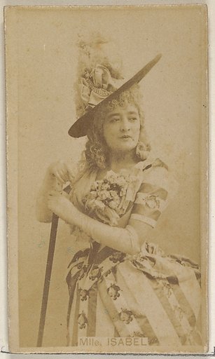 Mlle. Isabelle, from the Actors and Actresses series (N45, Type 8) for Virginia Brights Cigarettes