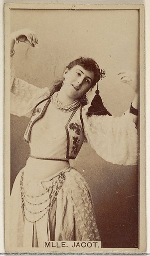 Mlle. Jacot, from the Actors and Actresses series (N45, Type 8) for Virginia Brights Cigarettes