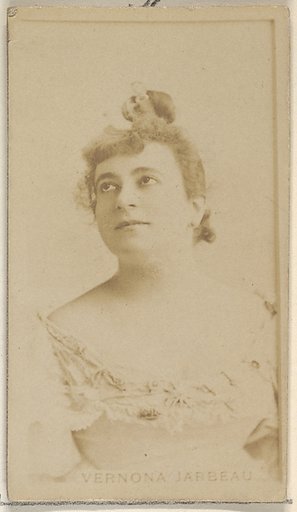 Vernona Jarbeau, from the Actors and Actresses series (N45, Type 8) for Virginia Brights Cigarettes