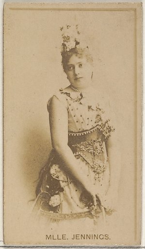 Mlle. Jennings, from the Actors and Actresses series (N45, Type 8) for Virginia Brights Cigarettes