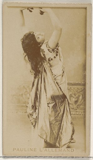 Pauline L' Allemand, from the Actors and Actresses series (N45, Type 8) for Virginia Brights Cigarettes