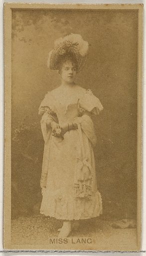 Miss Lang, from the Actors and Actresses series (N45, Type 8) for Virginia Brights Cigarettes