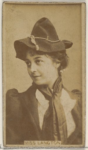 Miss Langton, from the Actors and Actresses series (N45, Type 8) for Virginia Brights Cigarettes