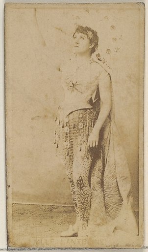 Mlle. Lanteline, from the Actors and Actresses series (N45, Type 8) for Virginia Brights Cigarettes