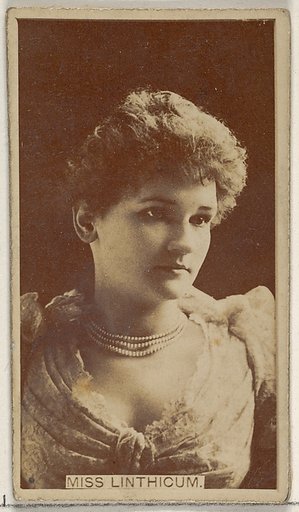 Miss Linthicum, from the Actors and Actresses series (N45, Type 8) for Virginia Brights Cigarettes