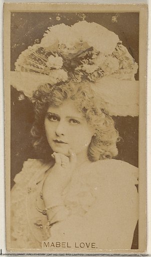 Mabel Love, from the Actors and Actresses series (N45, Type 8) for Virginia Brights Cigarettes