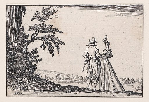 La Promenade (The Walk), from "Les Caprices" Series A, The Florence Set