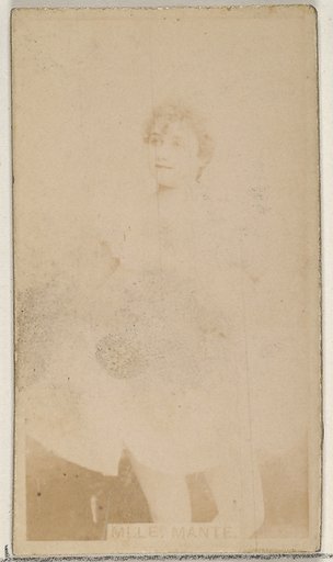 Mlle. Mante, from the Actors and Actresses series (N45, Type 8) for Virginia Brights Cigarettes