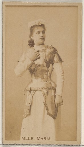 Mlle. Maria, from the Actors and Actresses series (N45, Type 8) for Virginia Brights Cigarettes