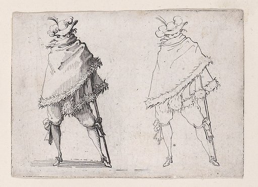 L'Homme Enroulé dans son Manteau (The Man Wrapped in his Mantle), from "Les Caprices" Series A, The Florence Set