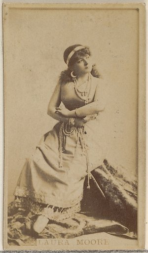 Laura Moore, from the Actors and Actresses series (N45, Type 8) for Virginia Brights Cigarettes