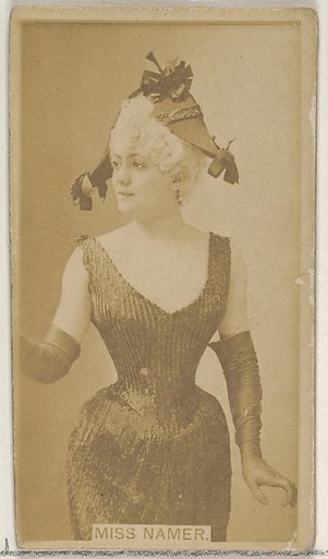Miss Namer, from the Actors and Actresses series (N45, Type 8) for Virginia Brights Cigarettes