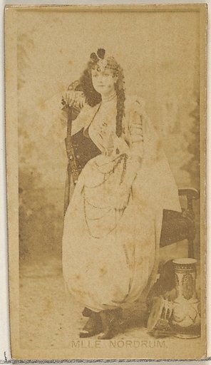 Mlle. Nordrum, from the Actors and Actresses series (N45, Type 8) for Virginia Brights Cigarettes