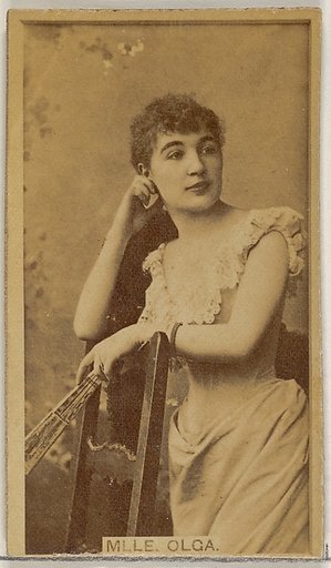Mlle. Olga, from the Actors and Actresses series (N45, Type 8) for Virginia Brights Cigarettes