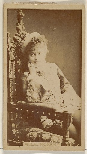 Mlle. Robert, from the Actors and Actresses series (N45, Type 8) for Virginia Brights Cigarettes