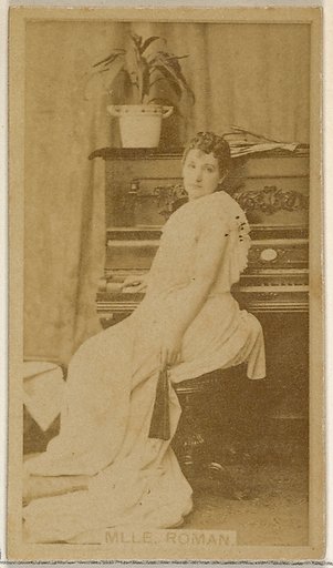 Mlle. Roman, from the Actors and Actresses series (N45, Type 8) for Virginia Brights Cigarettes